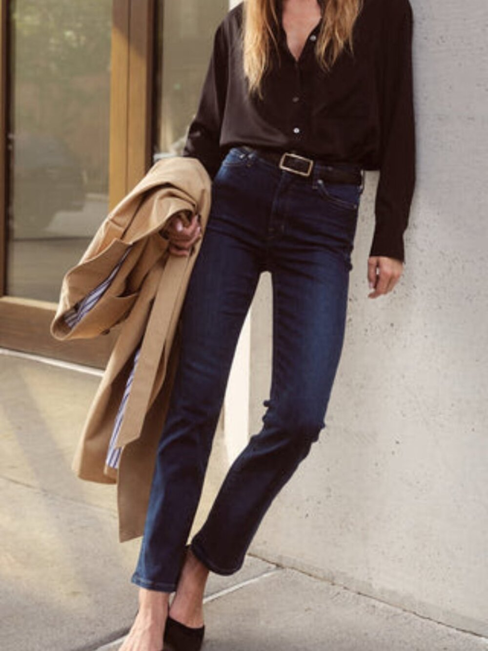 AYR Dark Blue Pop Straight Leg Jeans